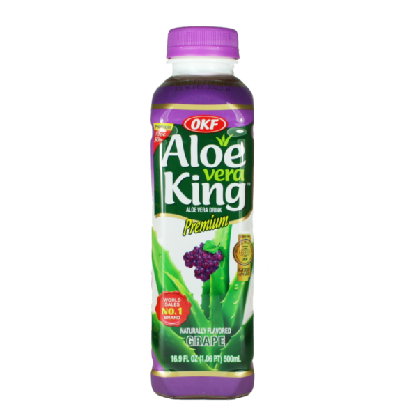 Bautura racoritoare Aloe Vera King, Aroma de struguri, 500ml, OKF