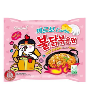 Noodles instant Buldak, Aroma pui carbonara, 130g, Samyang