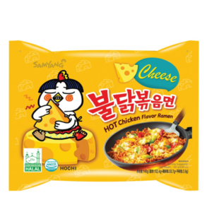 Noodles instant Buldak, Aroma pui si branza, 140g, Samyang