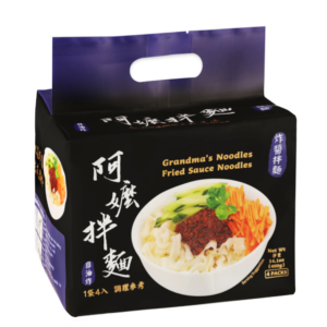 Noodles instant, cu sos prajit, 4 x 100g, Grandma’s Noodles