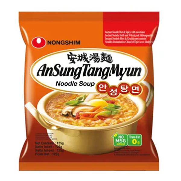 Noodles instant picant, AnSung Tang Myun, 125g, Nongshim