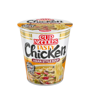 Noodles instant, aroma de pui, 63g, Nissin