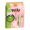 Sticksuri Pocky, aroma de flori de cires si matcha, Glico, 101.6g