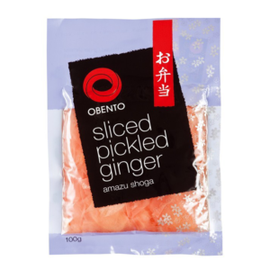 Ghimbir roz feliat, pentru sushi, 100g, Obento