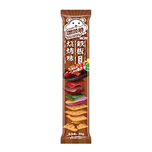 Biscuiti din cartofi, aroma de BBQ Teppanyaki, 35g, QiaQia