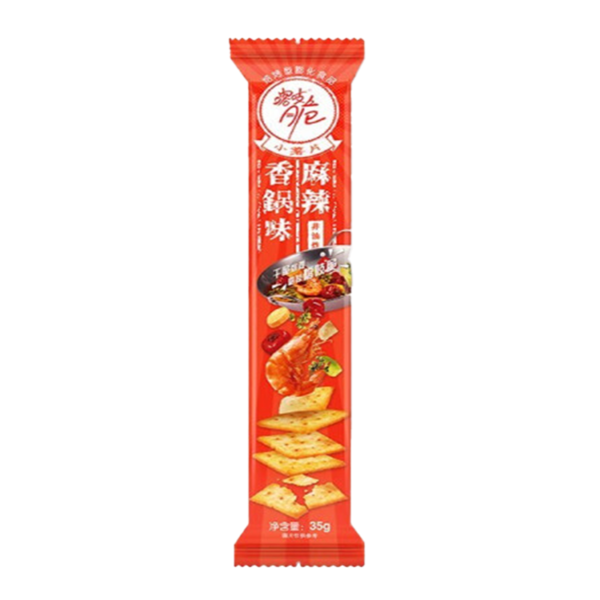 Biscuiti din cartofi, aroma de hot pot picant, 35g, QiaQia