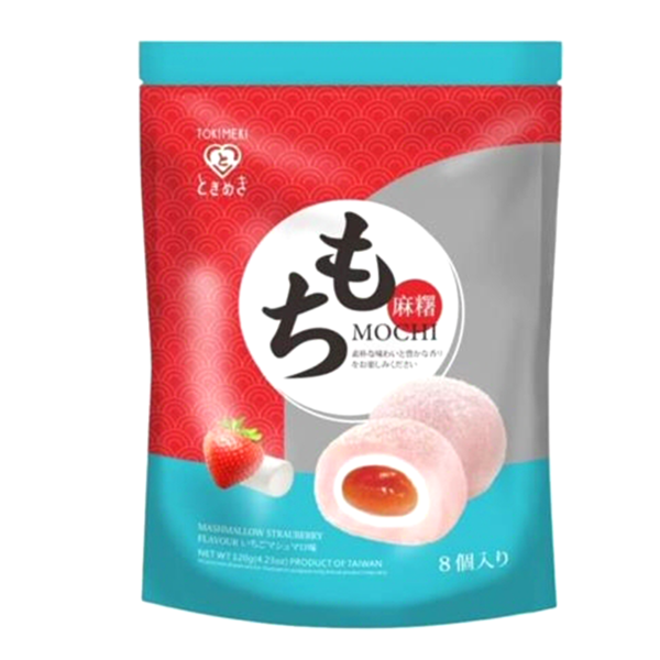 Prajituri Mochi, aroma de capsuni, 120g, Tokimeki