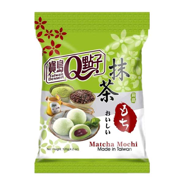 Prajituri Mochi, aroma de matcha si fasole rosie, 120g, Taiwan Dessert