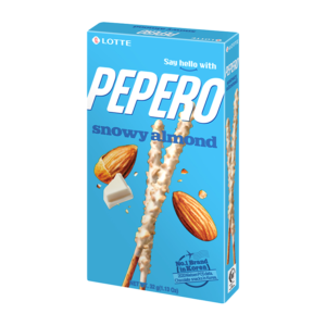 Sticksuri Pepero, aroma de ciocolata alba cu migdale, 32g, Lotte