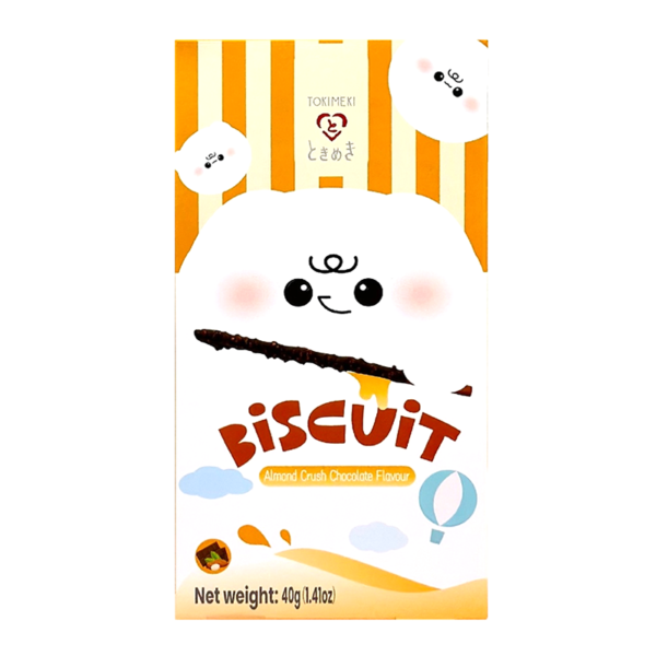 Sticksuri, aroma de ciocolata si bucatele de migdala, 40g, Tokimeki