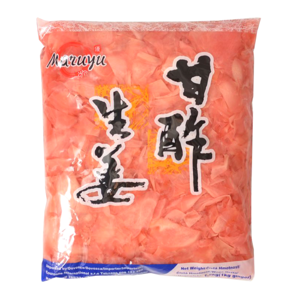Ghimbir roz feliat, pentru sushi, 1.5Kg, Maruyu