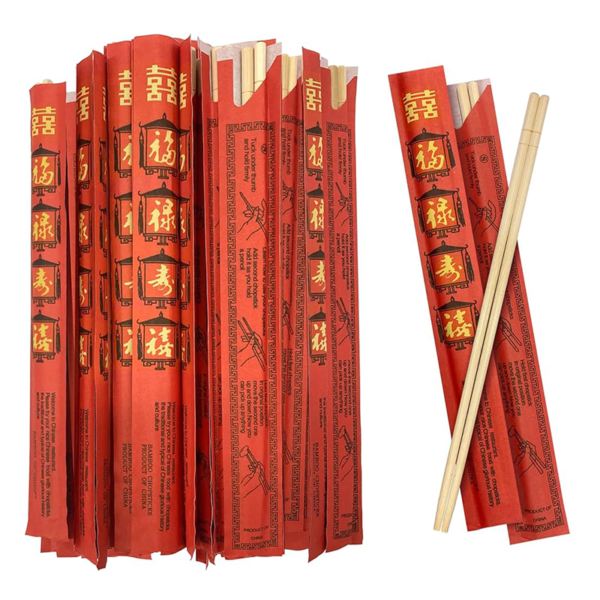 Set betisoare chinezesti (chopsticks), din bambus, 23cm, 100 perechi